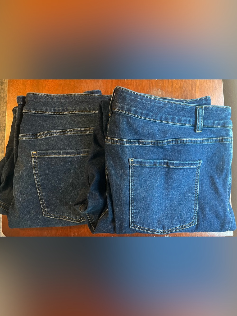 2 Pair Talbots Women’s Stretch Denim Jeans - Dark Blue